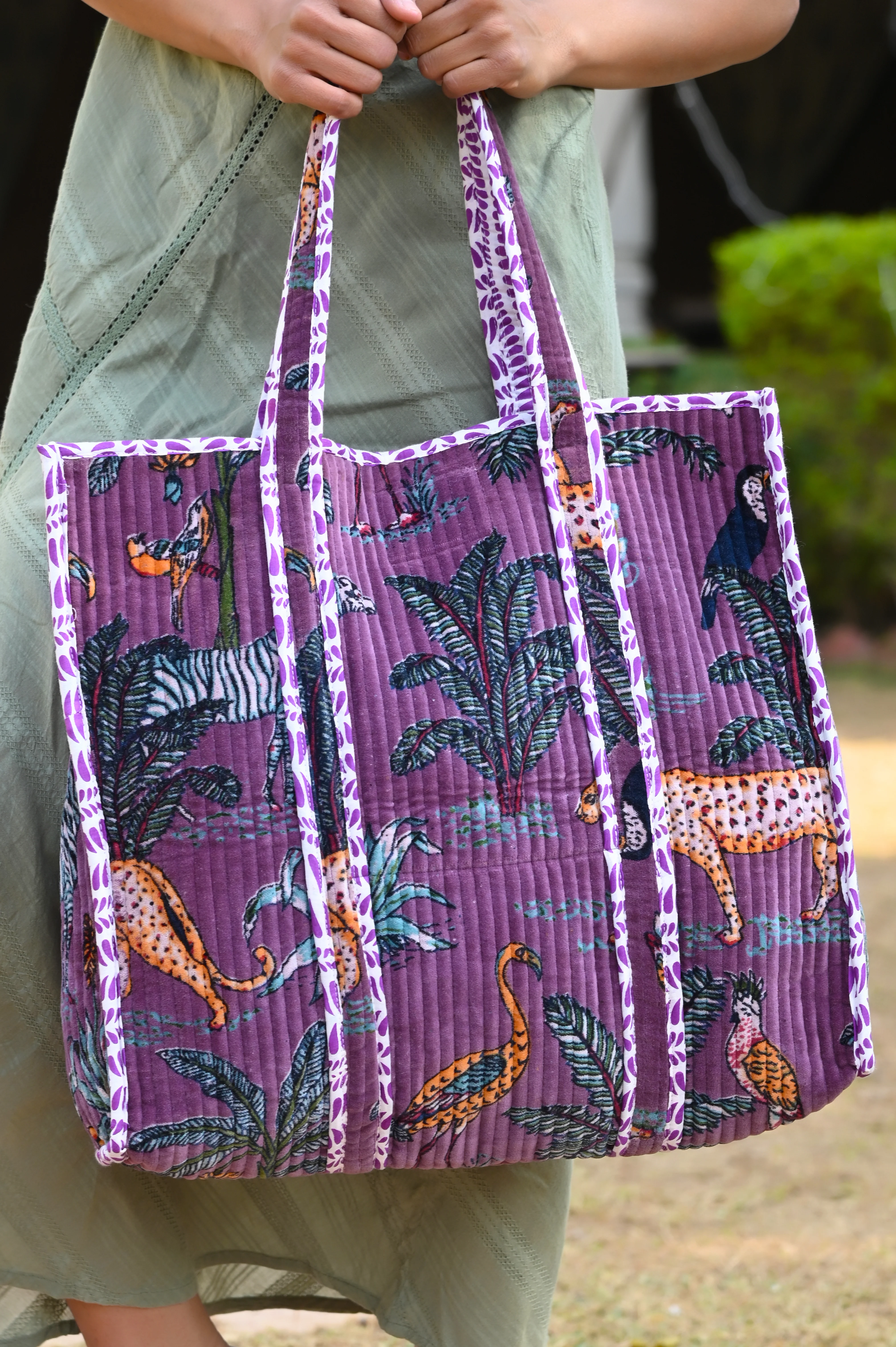 The Jungle Tote in Velvet - Image 242