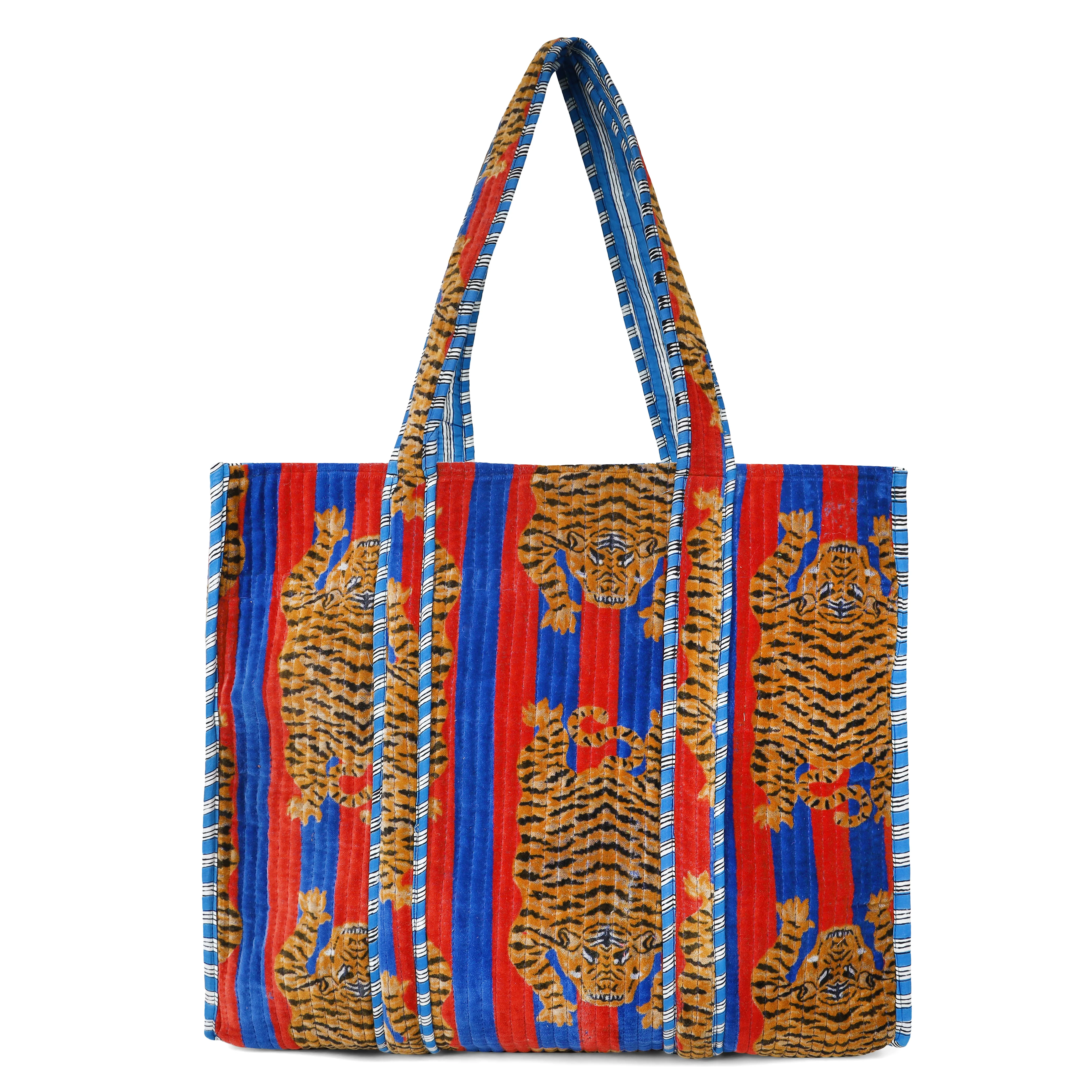 The Tibetan Tiger Tote in Velvet - Image 11