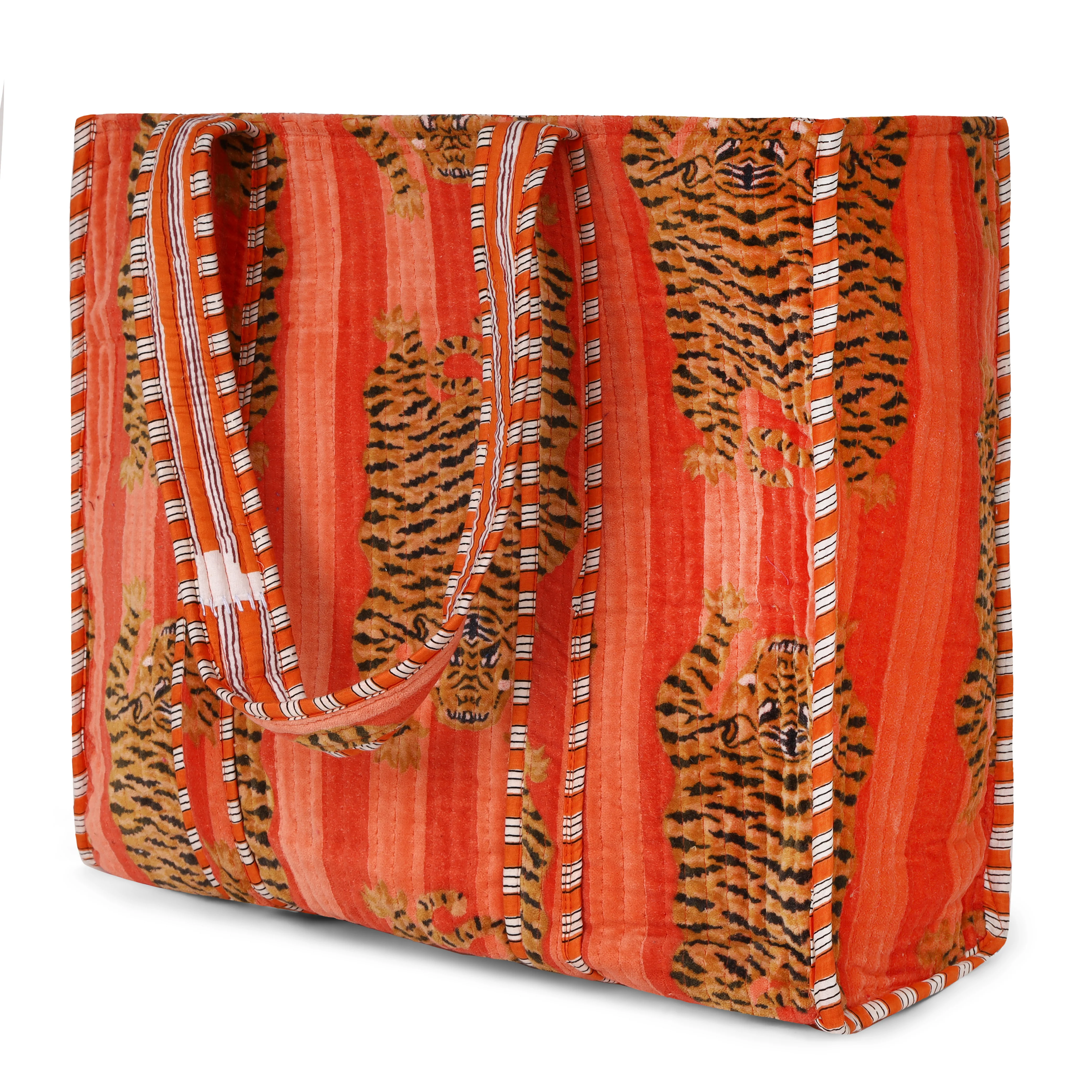 The Tibetan Tiger Tote in Velvet - Image 15