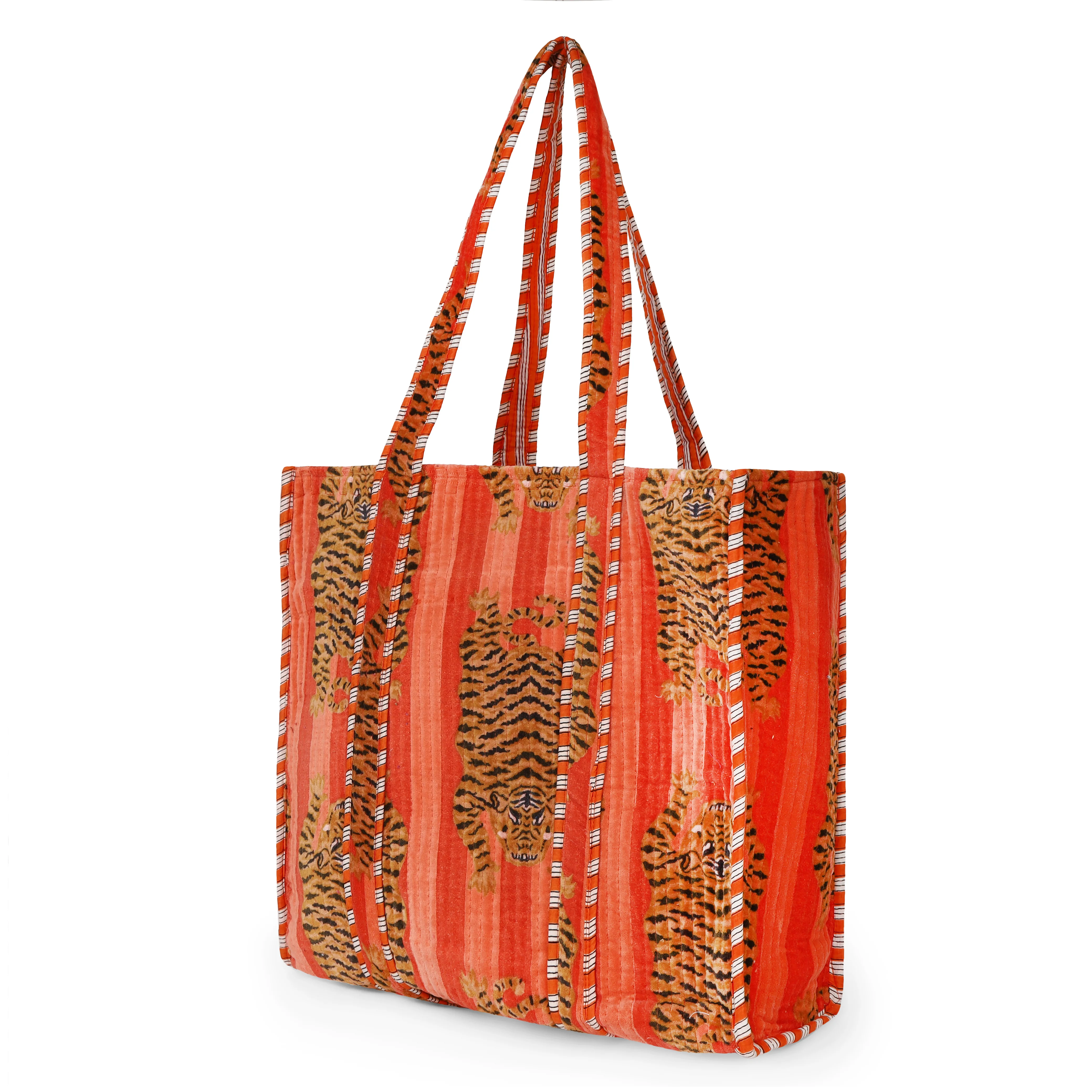The Tibetan Tiger Tote in Velvet - Image 17