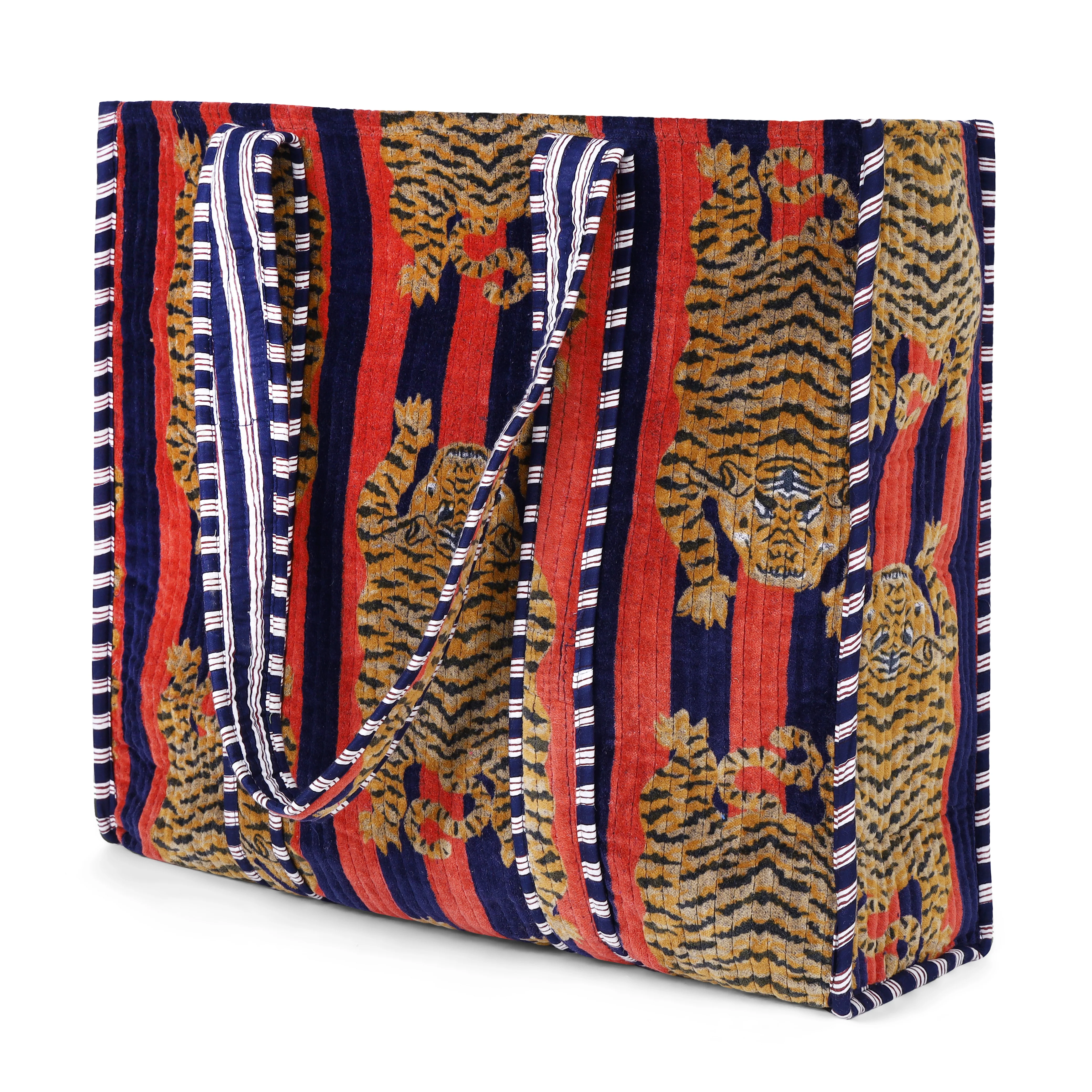 The Tibetan Tiger Tote in Velvet - Image 24