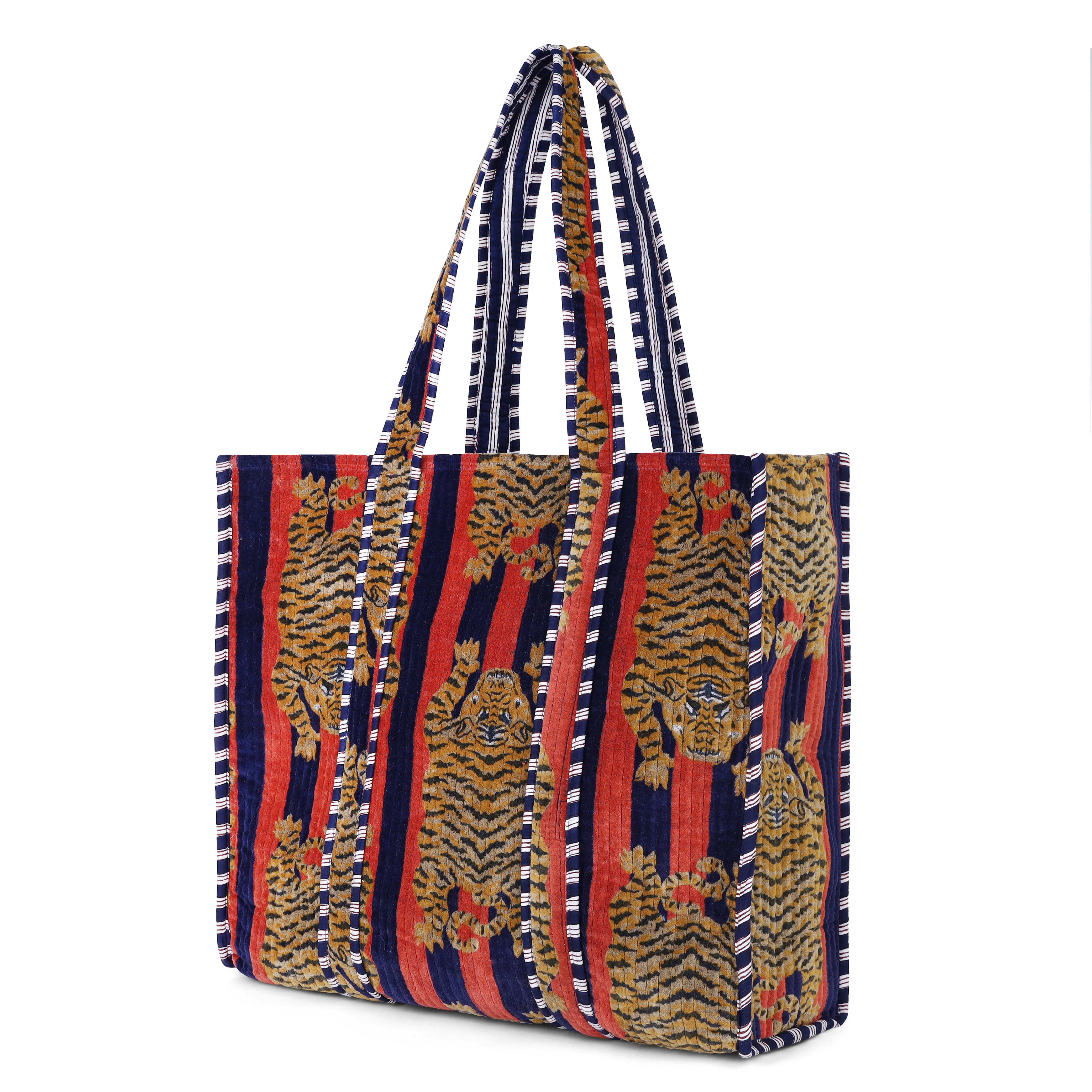 The Tibetan Tiger Tote in Velvet - Image 25