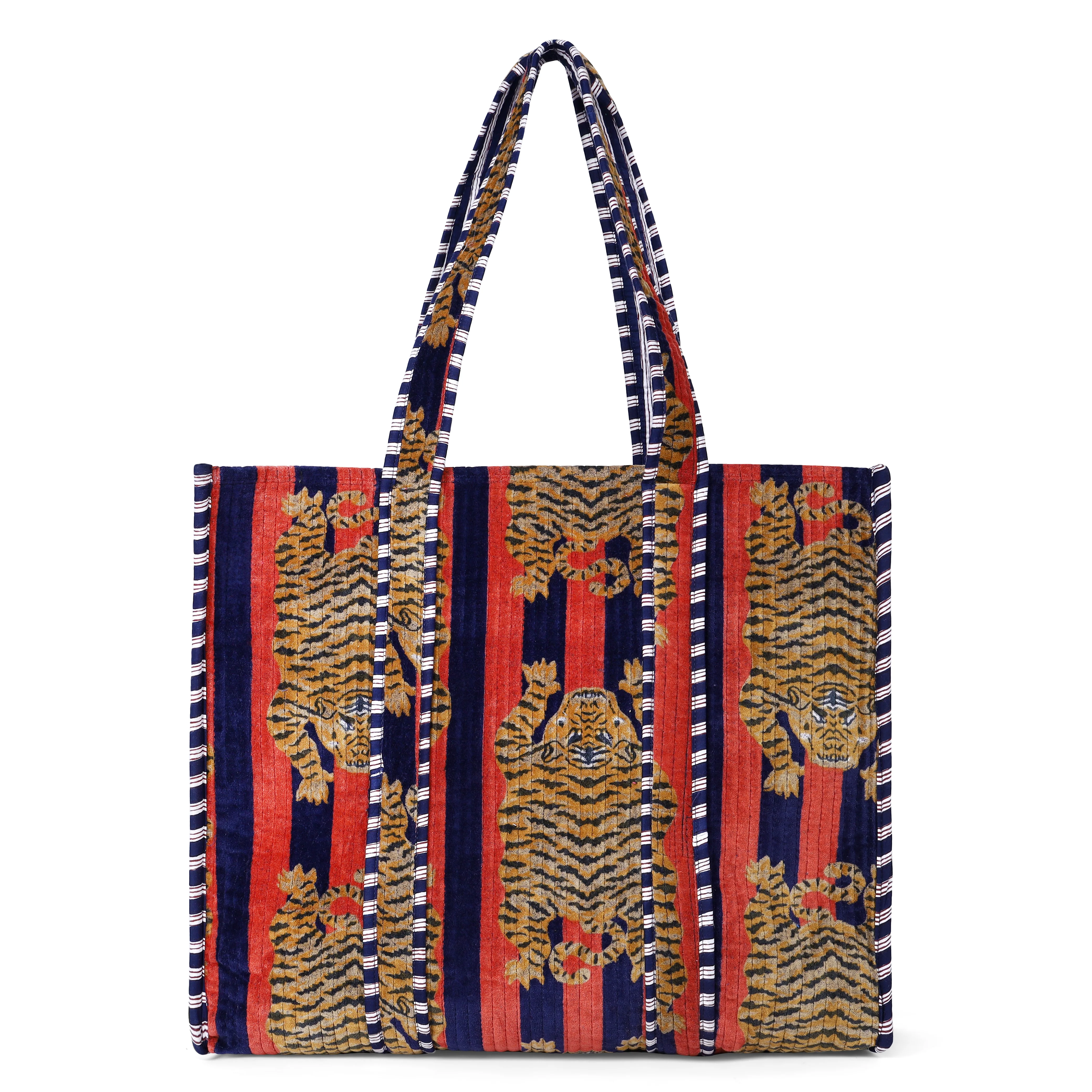 The Tibetan Tiger Tote in Velvet - Image 26