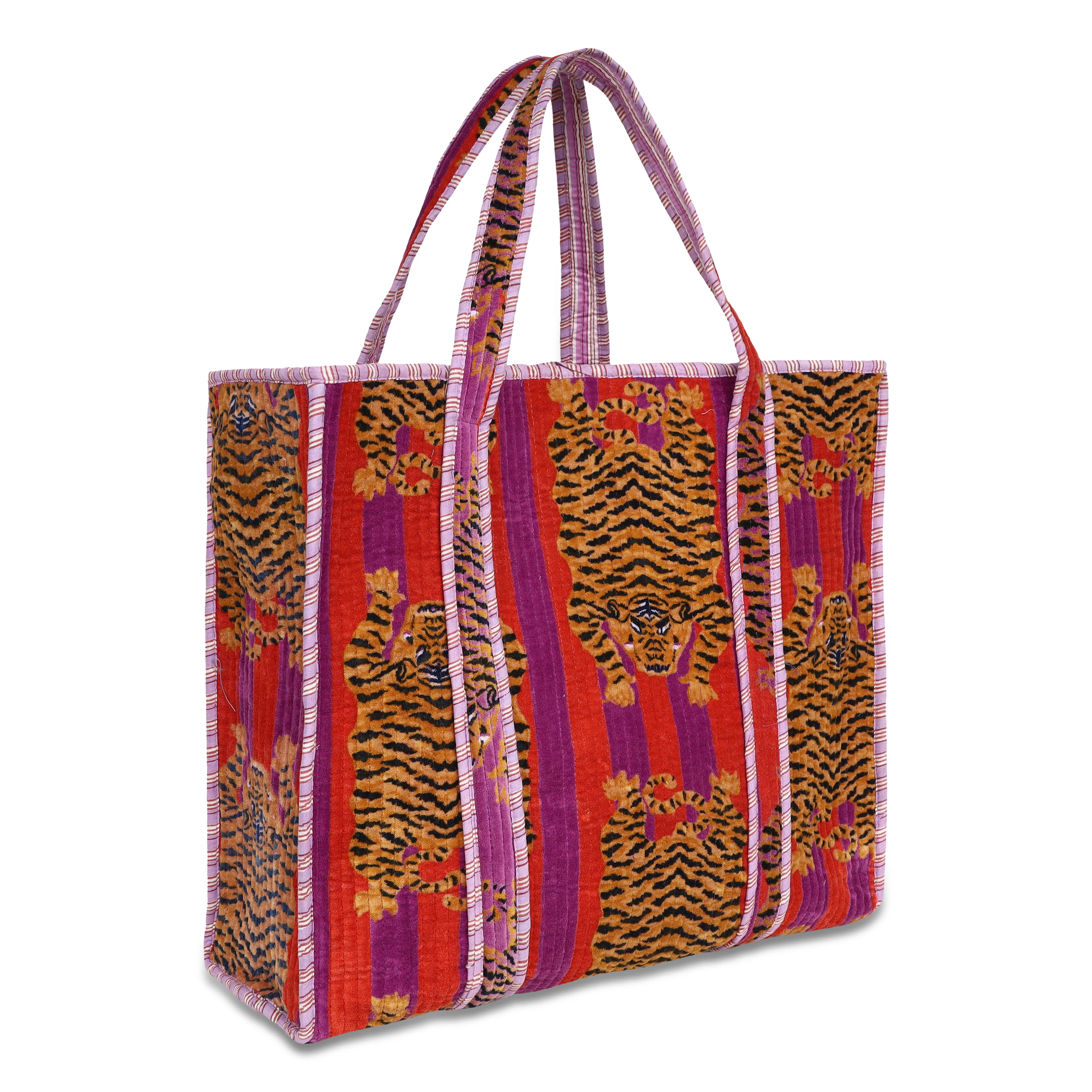 The Tibetan Tiger Tote in Velvet - Image 29