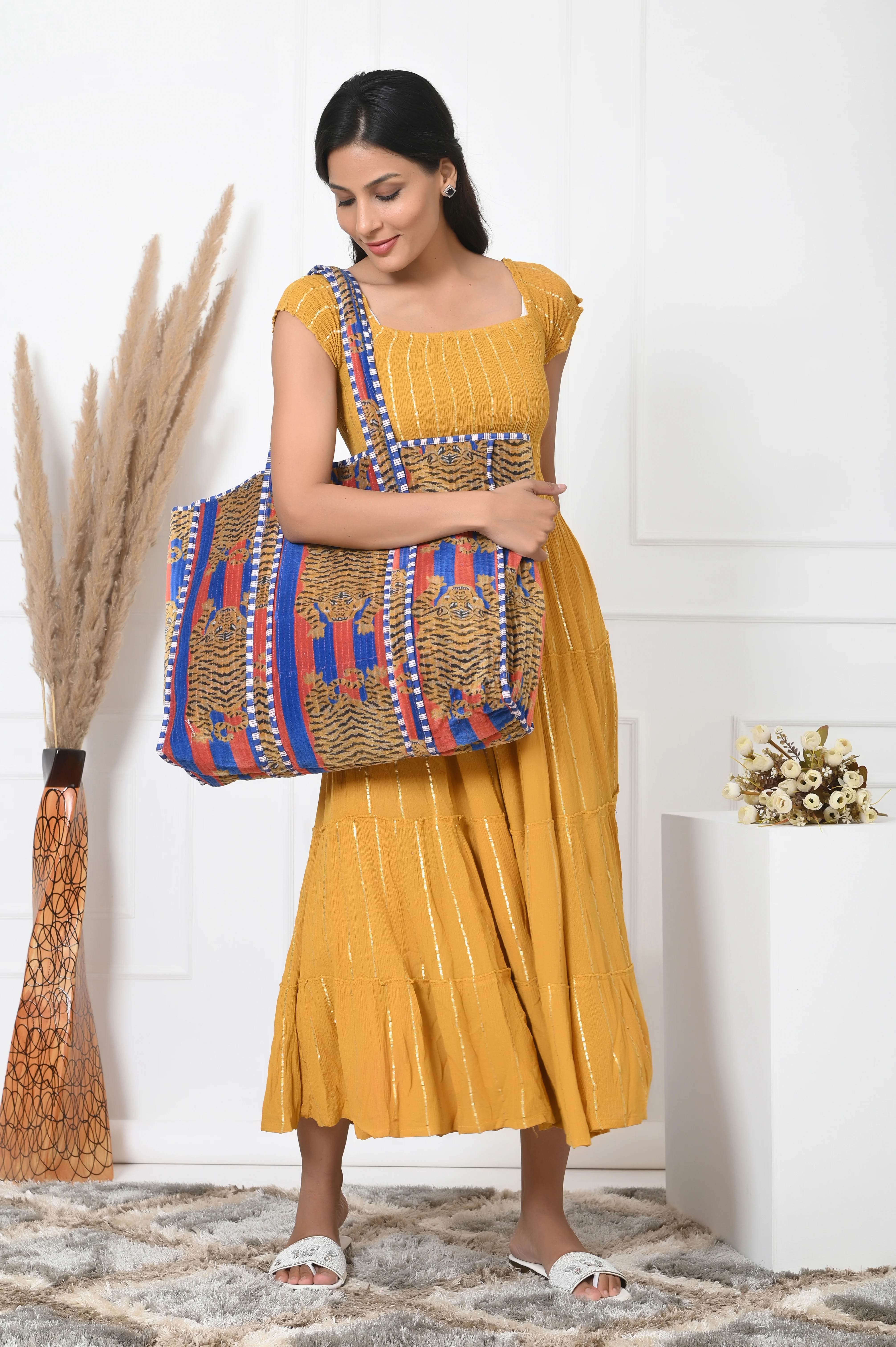 The Tibetan Tiger Tote in Velvet - Image 40