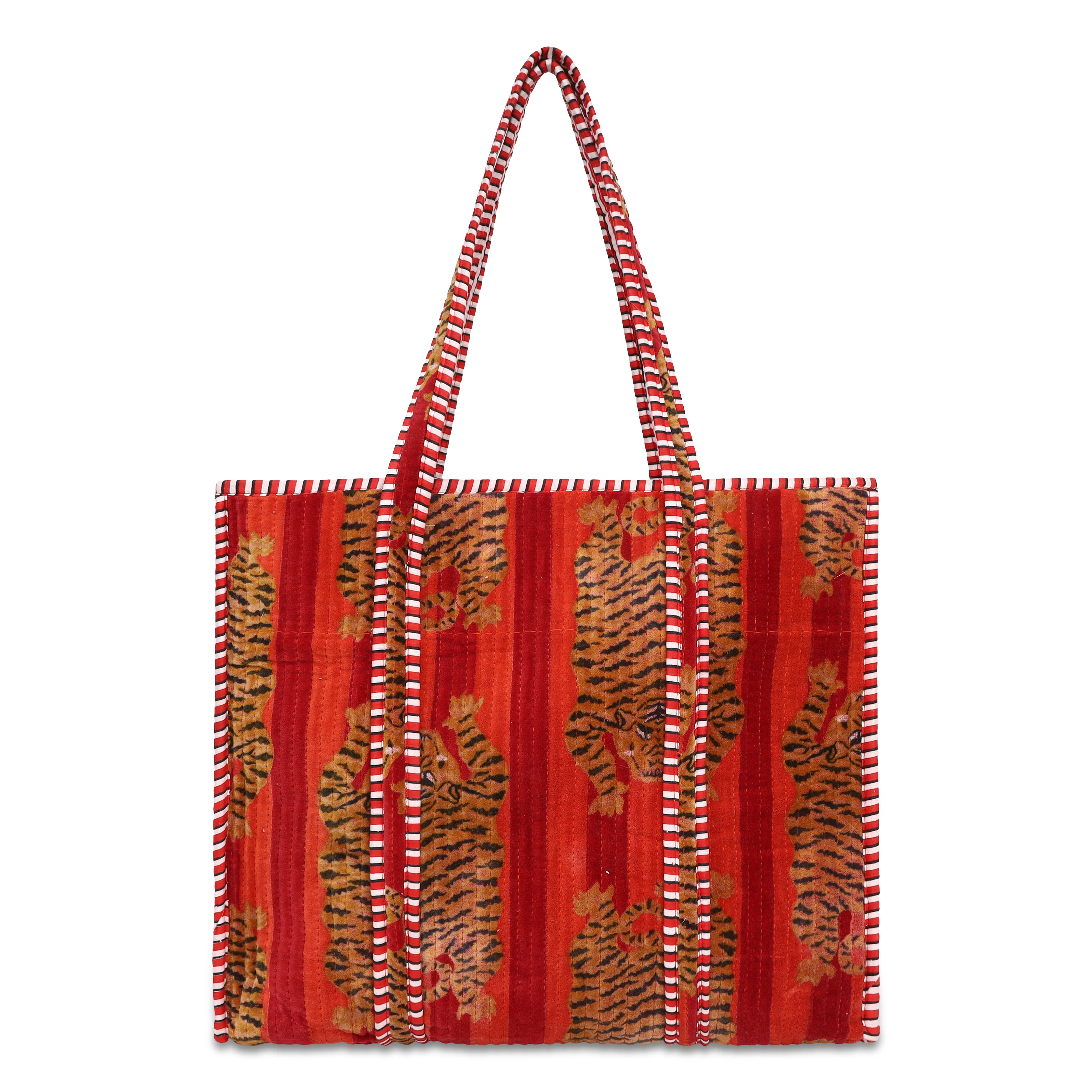 The Tibetan Tiger Tote in Velvet - Image 46