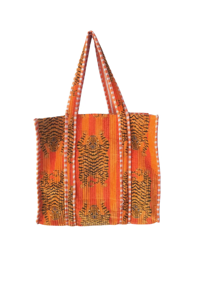 The Tibetan Tiger Tote in Velvet - Image 7